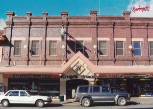 Historic view of Springett’s Arcade on Bong Bong Street, Bowral, during the 1996 to 2006 era.