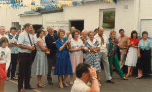 Crowds gathered at the official opening of Springett's Arcade redevelopment in Bowral in 1984.